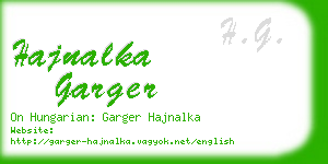 hajnalka garger business card